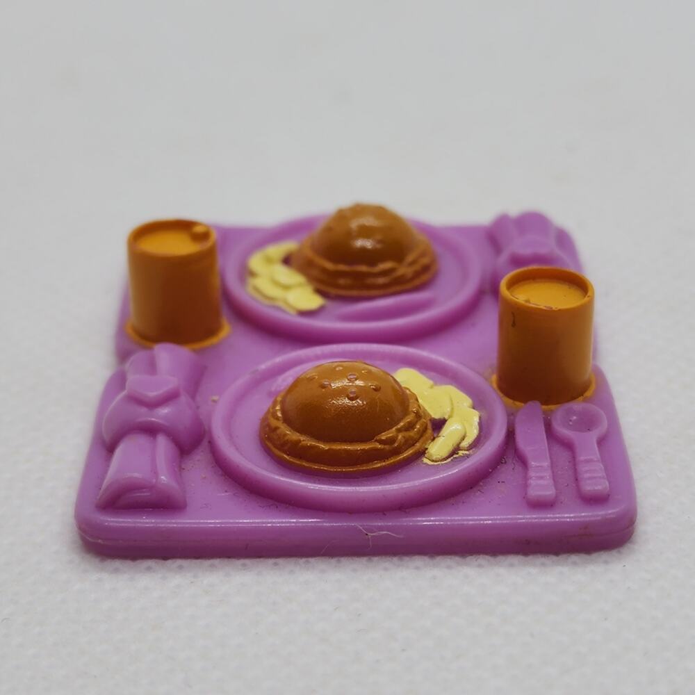 Fisher -Price Loving 1996 Vintage Dollhouse Food Tray Chicken Pot Pie Purple
